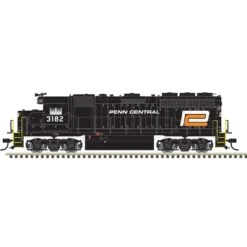 N GP 40 Loco Penn Central 3182, Black/White