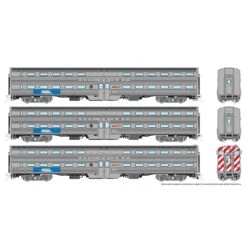HO Gallery Commuter Car Metra BNSF Set, #1